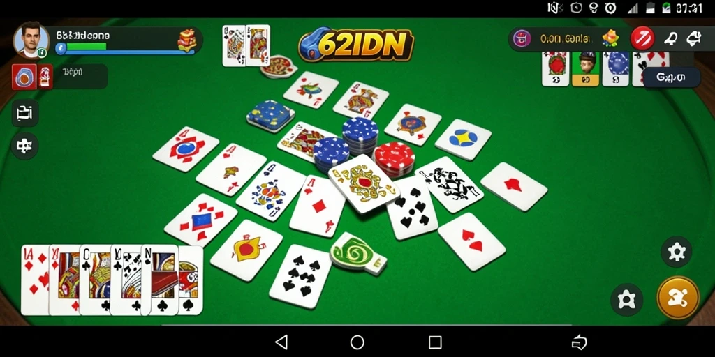 Tampilan menarik dari gameplay Gaple di 62IDN.