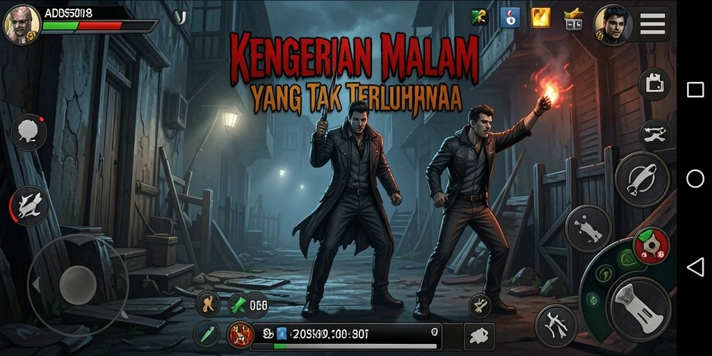 Screenshot gameplay menunjukkan momen ketegangan yang mendebarkan.