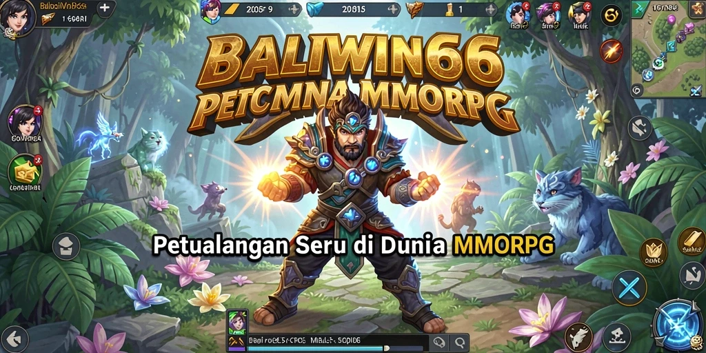 Tampilan gameplay seru dalam BALIWIN66 yang menampilkan aksi petualangan MMORPG.