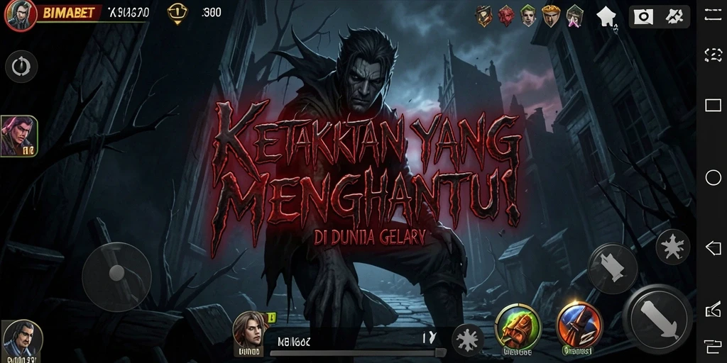 Screenshot gameplay BIMABET yang menampilkan suasana yang menyeramkan.