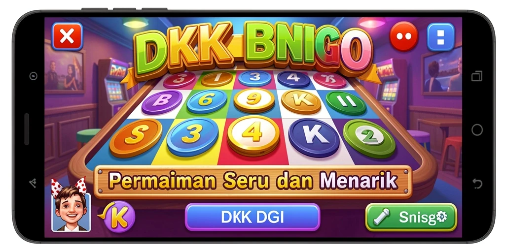Gameplay DKK yang seru dan interaktif dalam permainan Bingo.