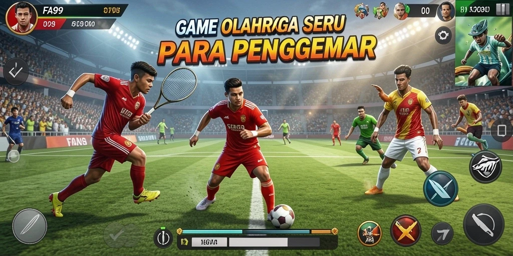 Gameplay seru FA99 dengan aksi olahraga yang menarik.