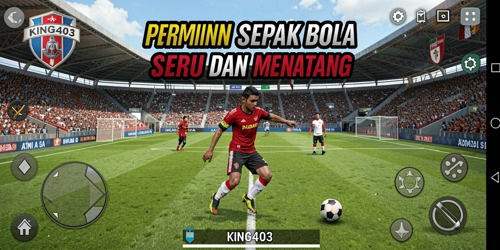 Tampilan seru dari permainan sepak bola KING403 dengan aksi mendebarkan.