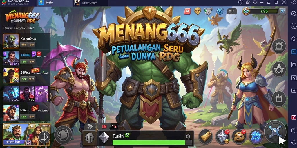 Screenshot MENANG666 menampilkan aksi seru dalam pertempuran RPG.