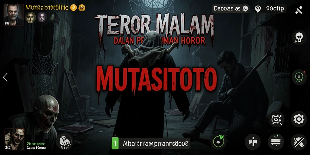 Tangkapan layar menunjukkan suasana mencekam dalam gameplay HOROR