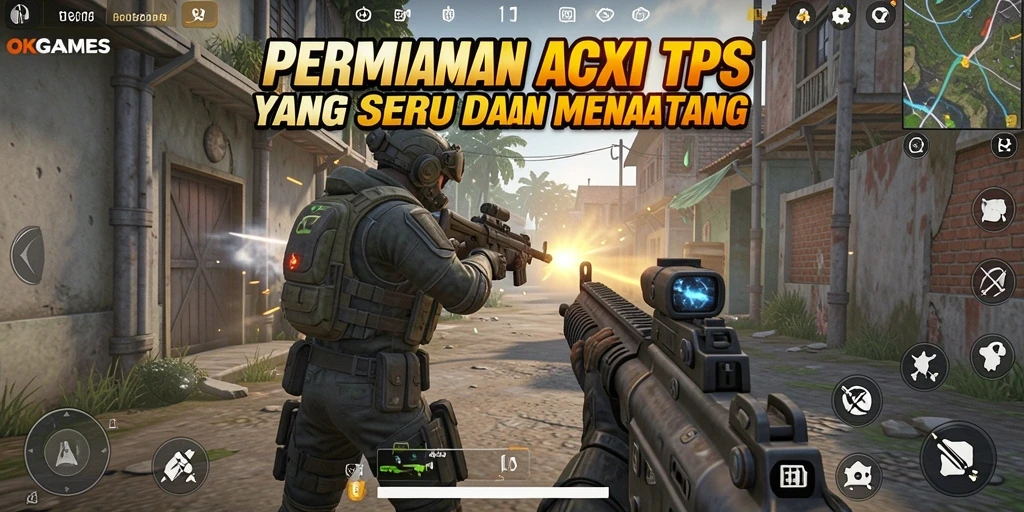 Tampilan screenshot gameplay seru dari OKGAMES dengan aksi TPS yang mendebarkan.