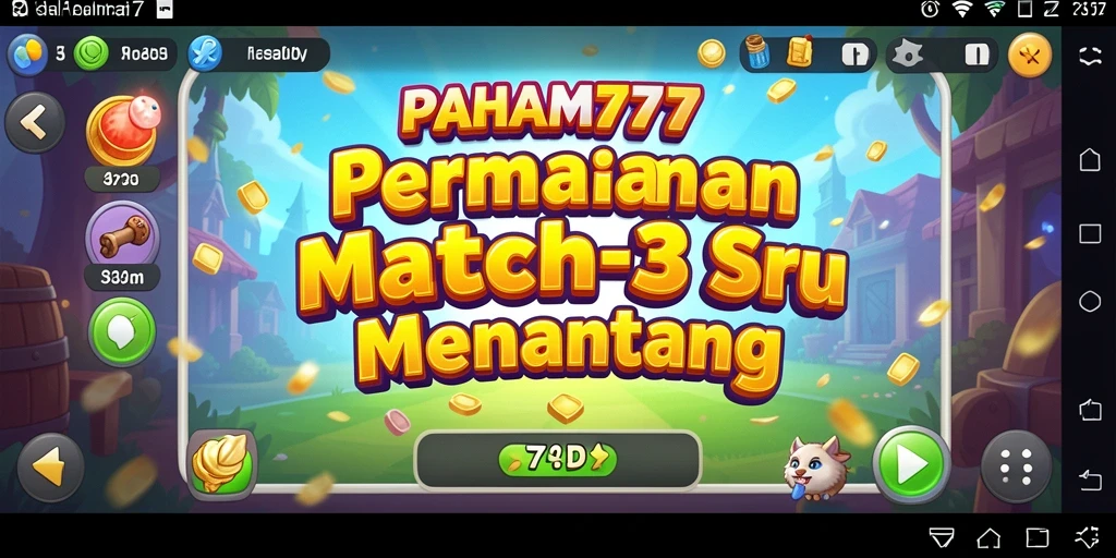 Tampilan menarik gameplay PAHAM777 dengan objek warna-warni.