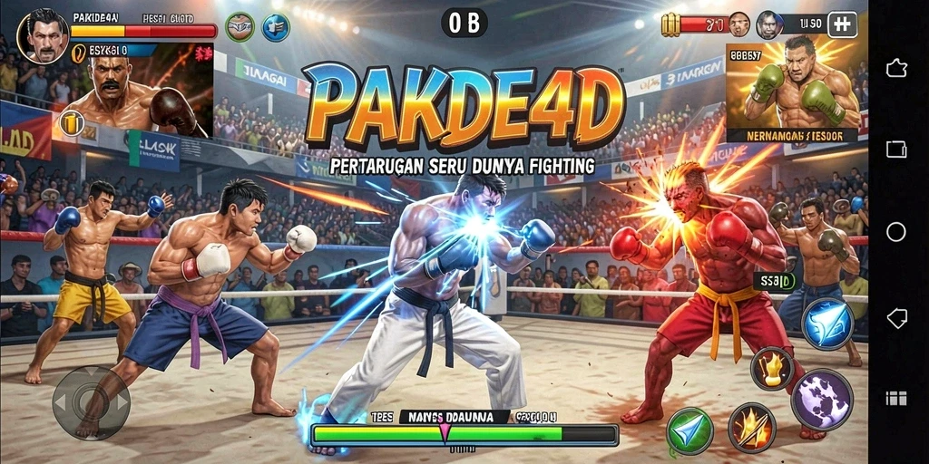 Tampilan gameplay PAKDE4D yang menegangkan saat pertarungan.