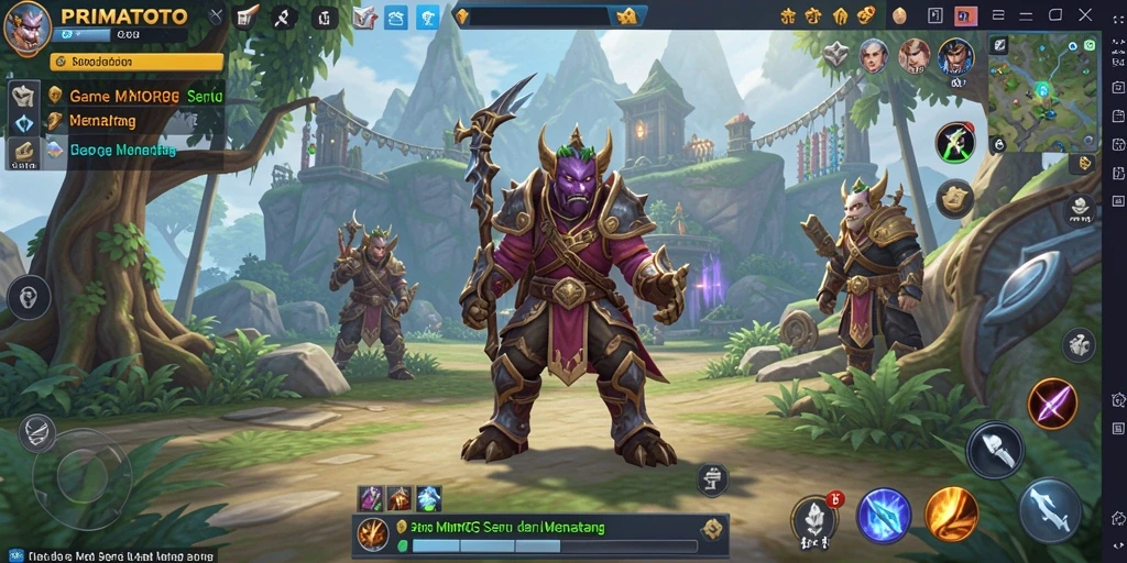Screenshot gameplay PRIMATOTO yang menunjukkan aksi tempur mendebarkan.