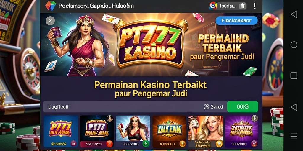 Screenshot gameplay PT777 memperlihatkan suasana kasino yang menegangkan dan mengasyikkan.