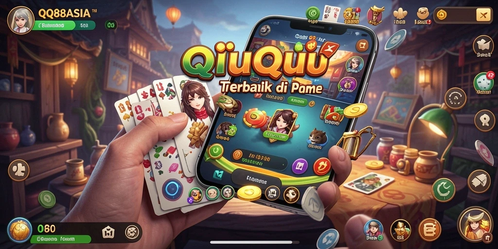 Tangkapan layar QQ88ASIA menampilkan aksi seru permainan QiuQiu.
