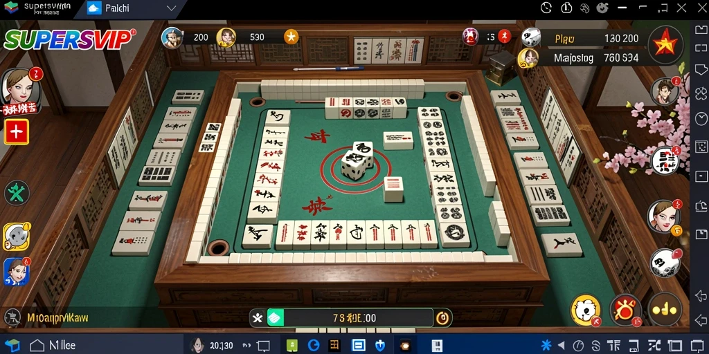 Tampilan menawan dari gameplay Mahjong di SUPERSVIP.