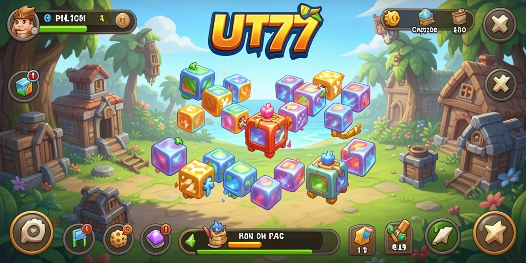 Tampilan gameplay UT77 dengan teka-teki yang menantang dan menarik.