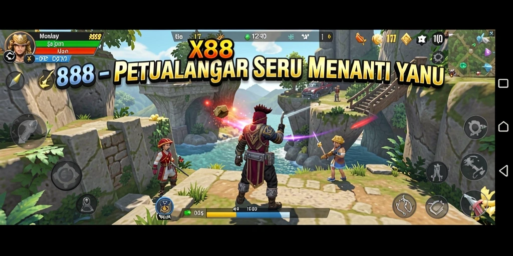 Tampilan gameplay seru X88 dalam petualangan yang mendebarkan.